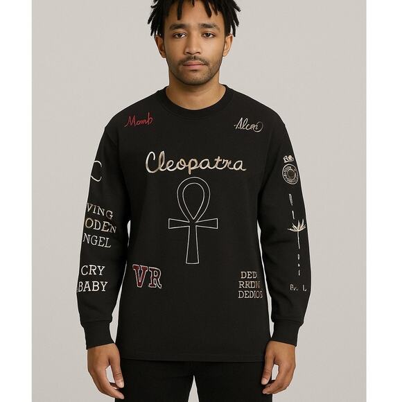XXXTentacion Cleopatra Long Sleeve Shirt Mens M Rare Rap Merch Bad Vibes Forever - Picture 1 of 13